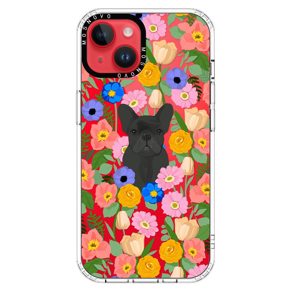 French Bulldog Garden Phone Case - iPhone 14 Plus Case - MOSNOVO