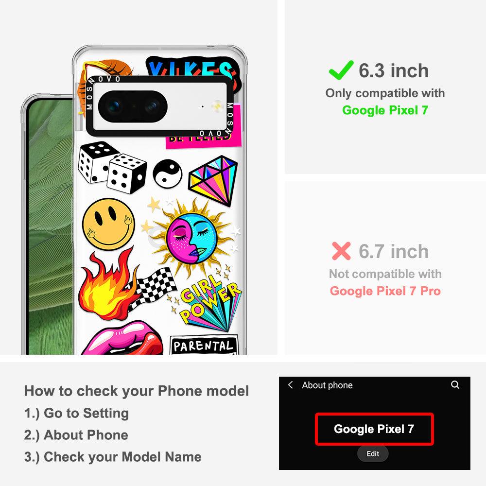 Funky Stickers Phone Case - Google Pixel 7 Case - MOSNOVO