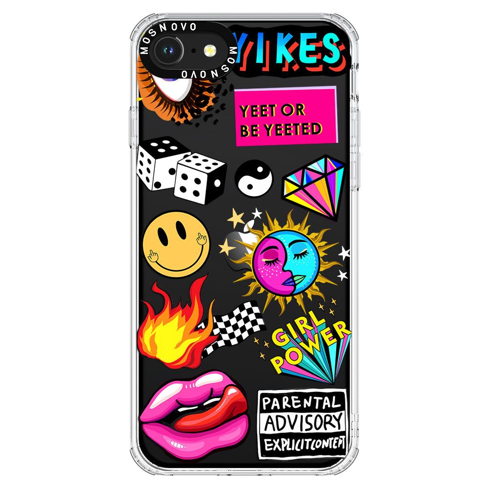 Funky Stickers Phone Case - iPhone 8 Case - MOSNOVO