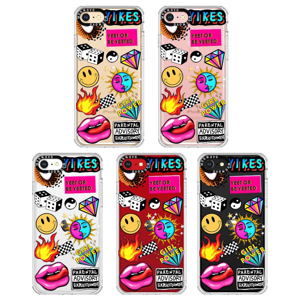 Funky Stickers Phone Case - iPhone 8 Case - MOSNOVO