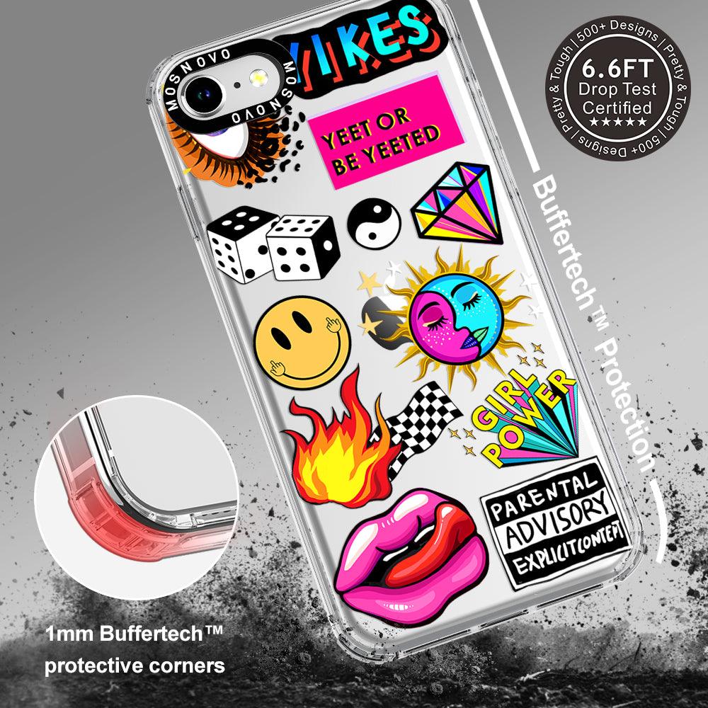 Funky Stickers Phone Case - iPhone 8 Case - MOSNOVO