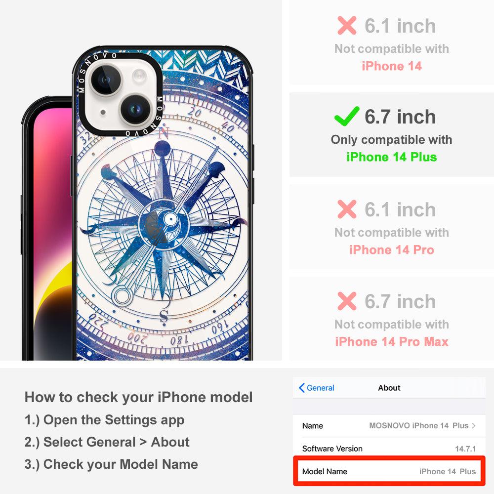 Galaxy Compass Phone Case - iPhone 14 Plus Case - MOSNOVO