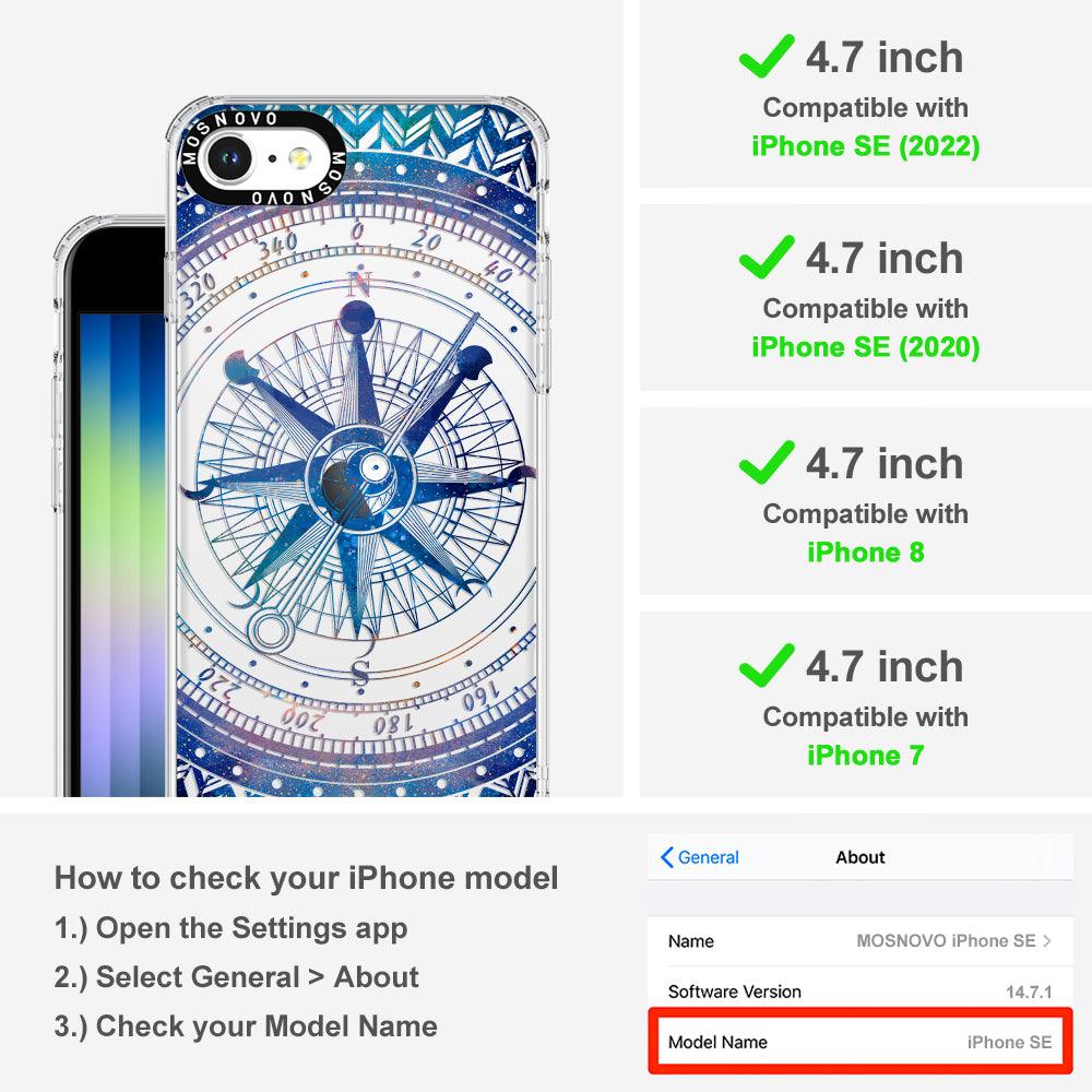 Galaxy Compass Phone Case - iPhone SE 2022 Case - MOSNOVO