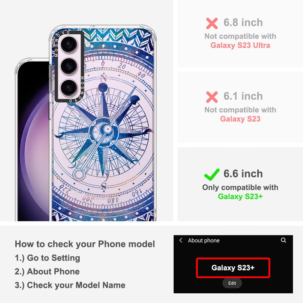 Galaxy Compass Phone Case - Samsung Galaxy S23 Plus Case - MOSNOVO