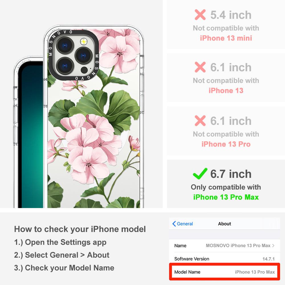 Geranium Phone Case - iPhone 13 Pro Max Case - MOSNOVO