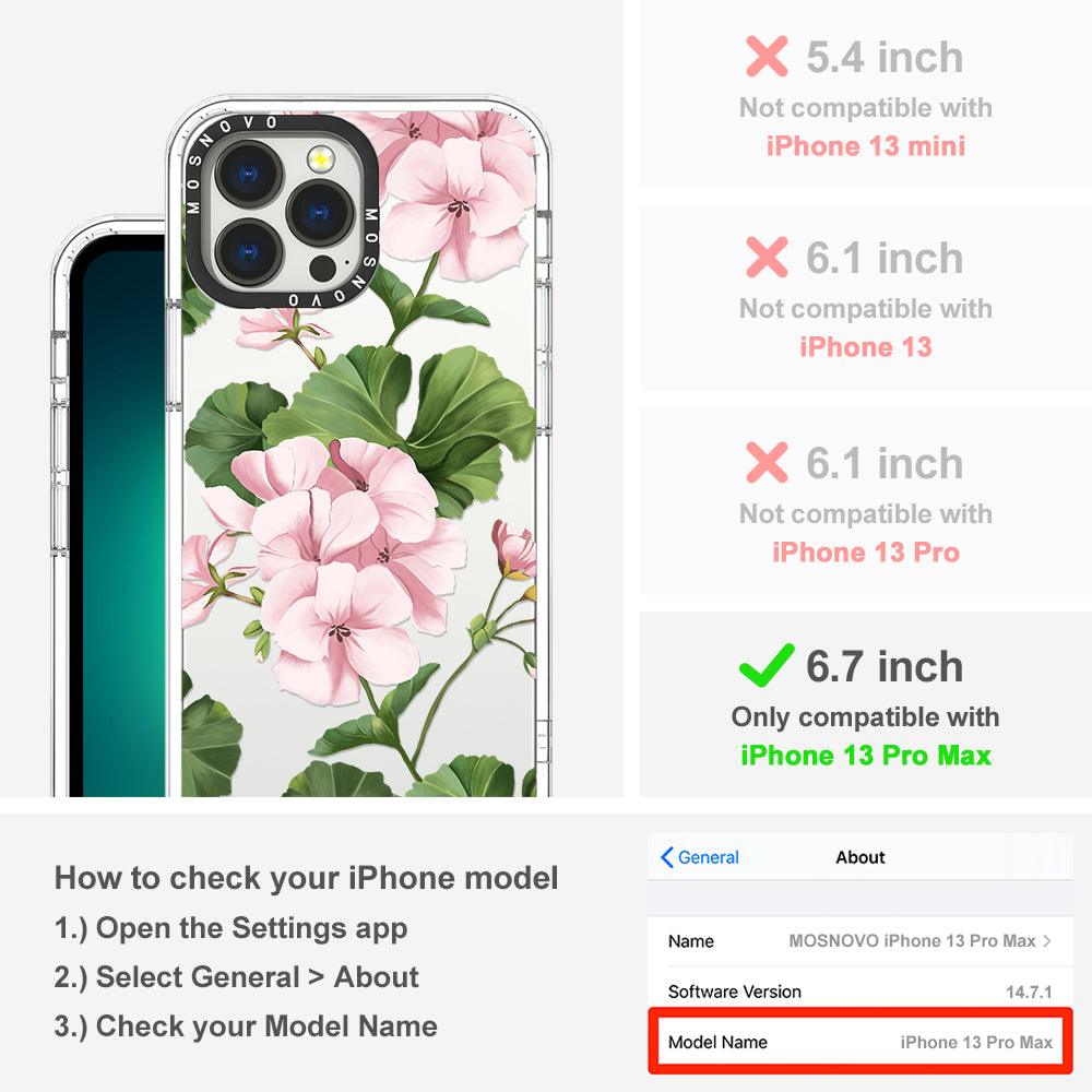 Geranium Phone Case - iPhone 13 Pro Max Case - MOSNOVO