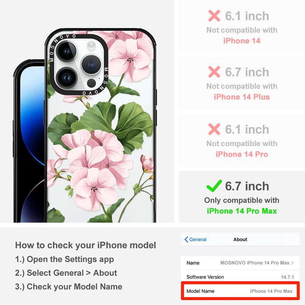 Geranium Phone Case - iPhone 14 Pro Max Case - MOSNOVO