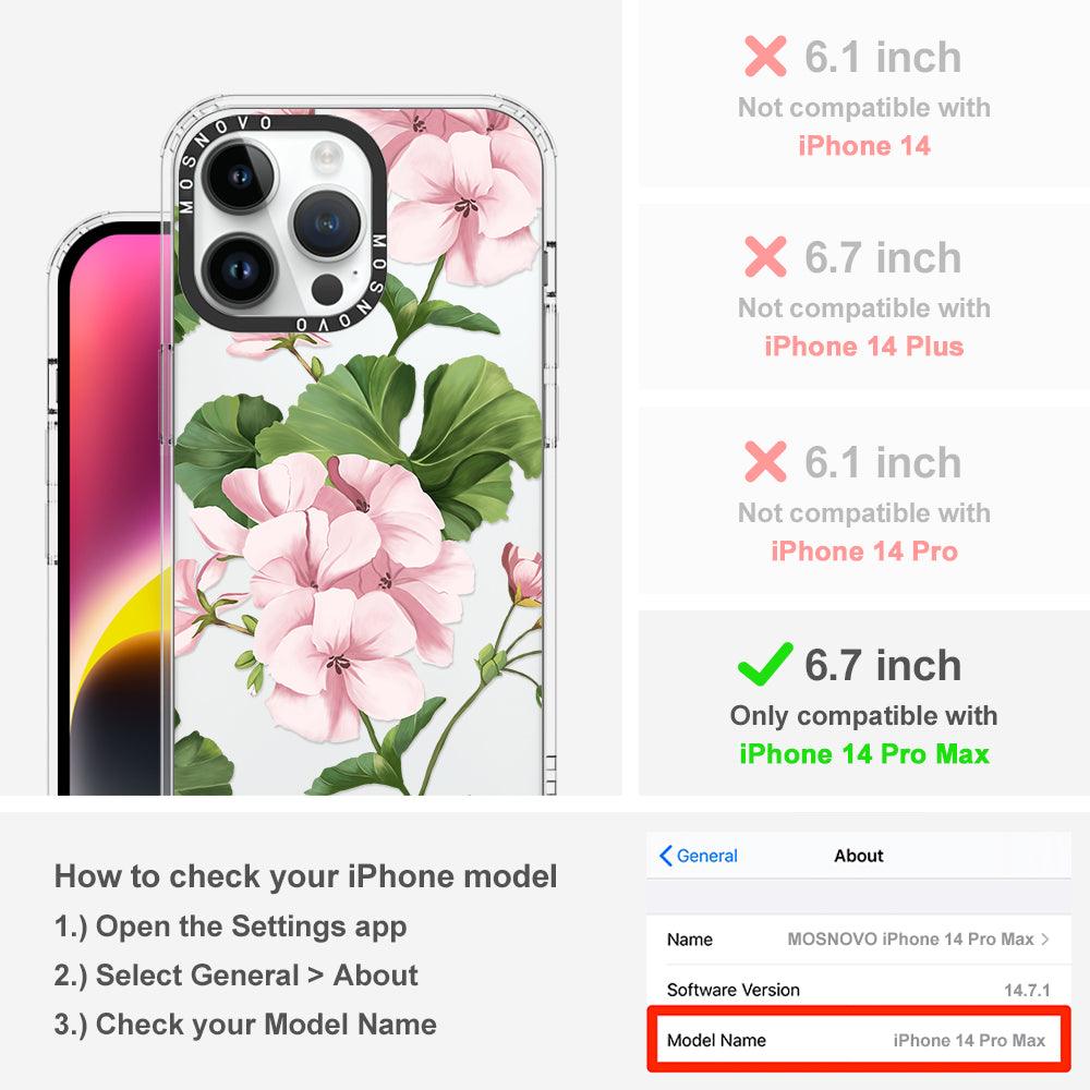 Geranium Phone Case - iPhone 14 Pro Max Case - MOSNOVO