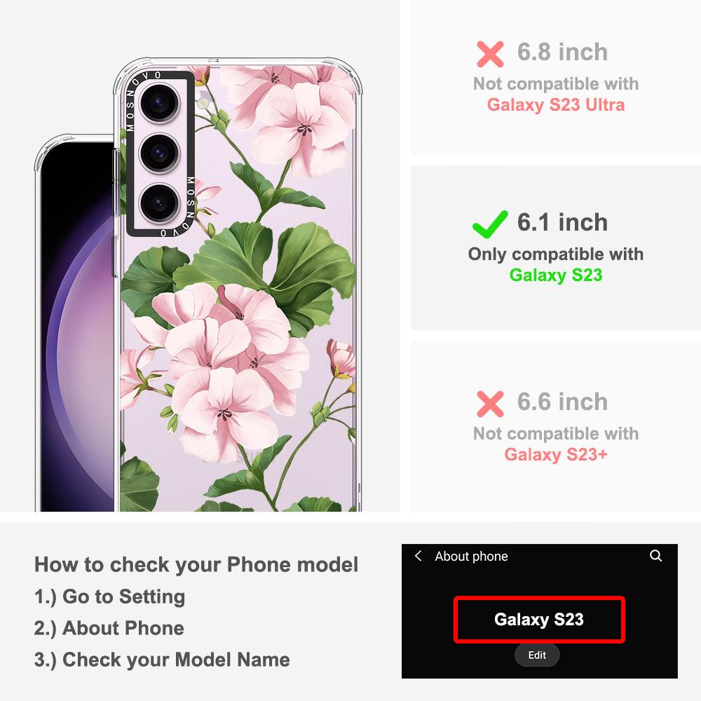 Geranium Phone Case - Samsung Galaxy S23 Case - MOSNOVO
