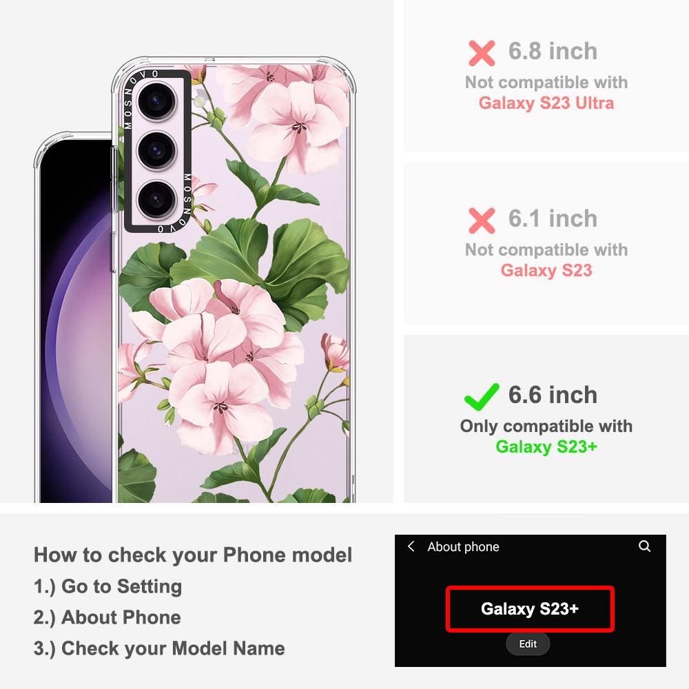 Geranium Phone Case - Samsung Galaxy S23 Plus Case - MOSNOVO