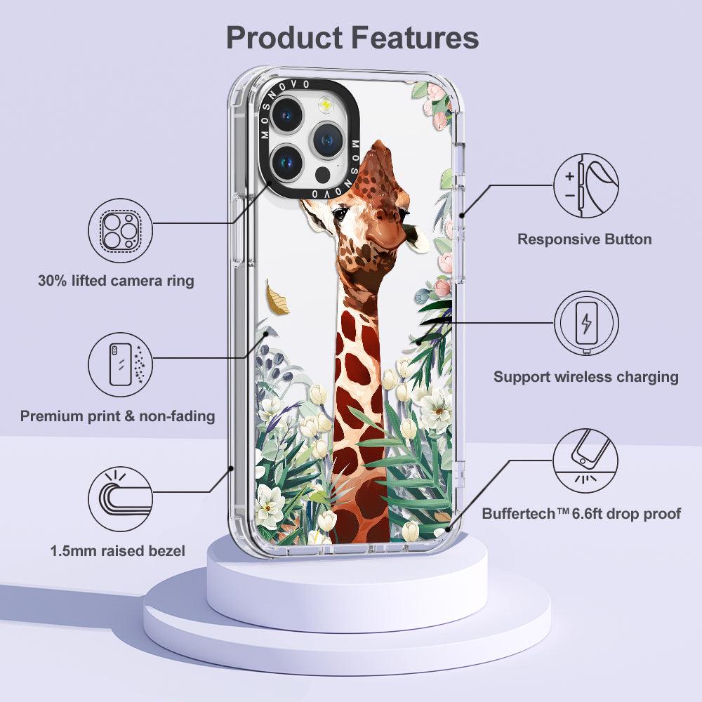 Giraffe In The Garden Phone Case - iPhone 12 Pro Case - MOSNOVO