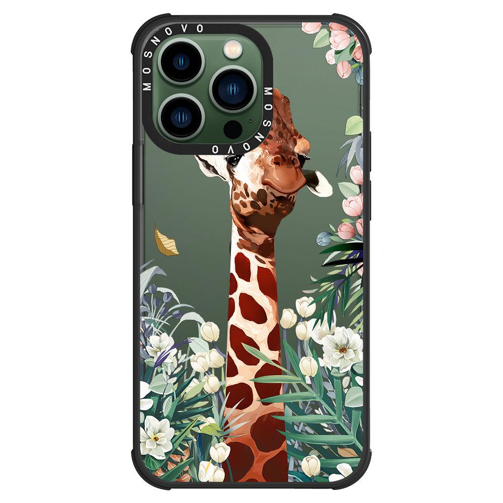 Giraffe In The Garden Phone Case - iPhone 13 Pro Case - MOSNOVO