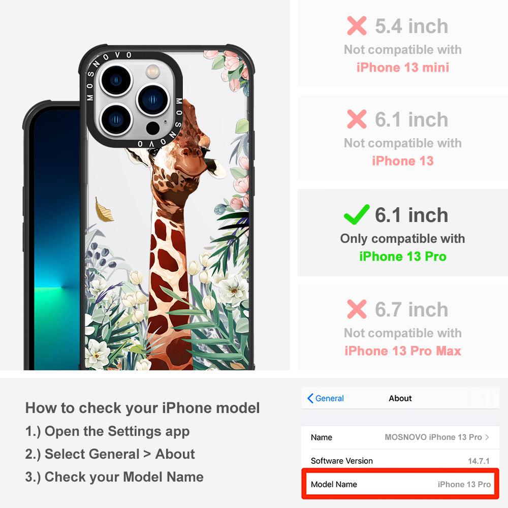 Giraffe In The Garden Phone Case - iPhone 13 Pro Case - MOSNOVO