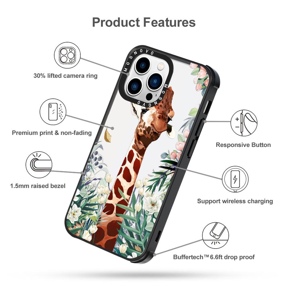 Giraffe In The Garden Phone Case - iPhone 13 Pro Case - MOSNOVO