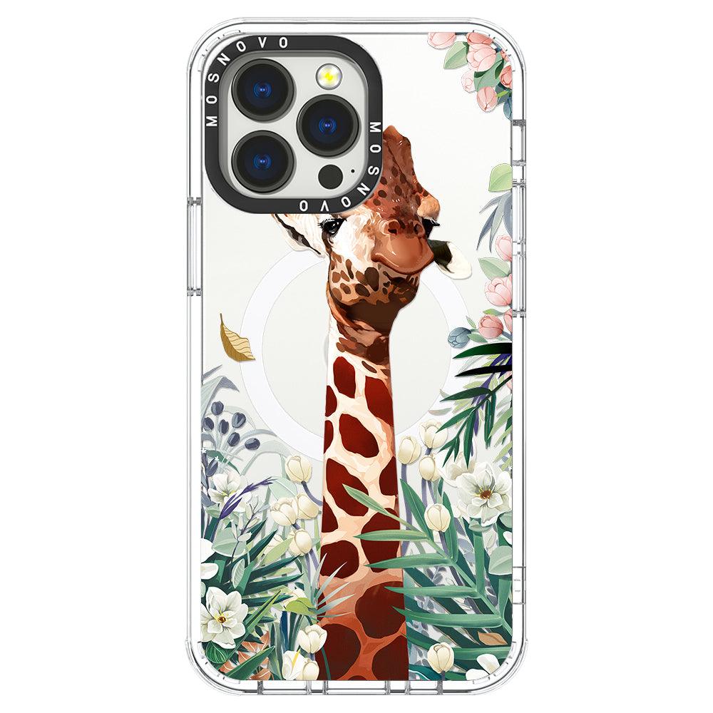 Giraffe In The Garden Phone Case - iPhone 13 Pro Case - MOSNOVO