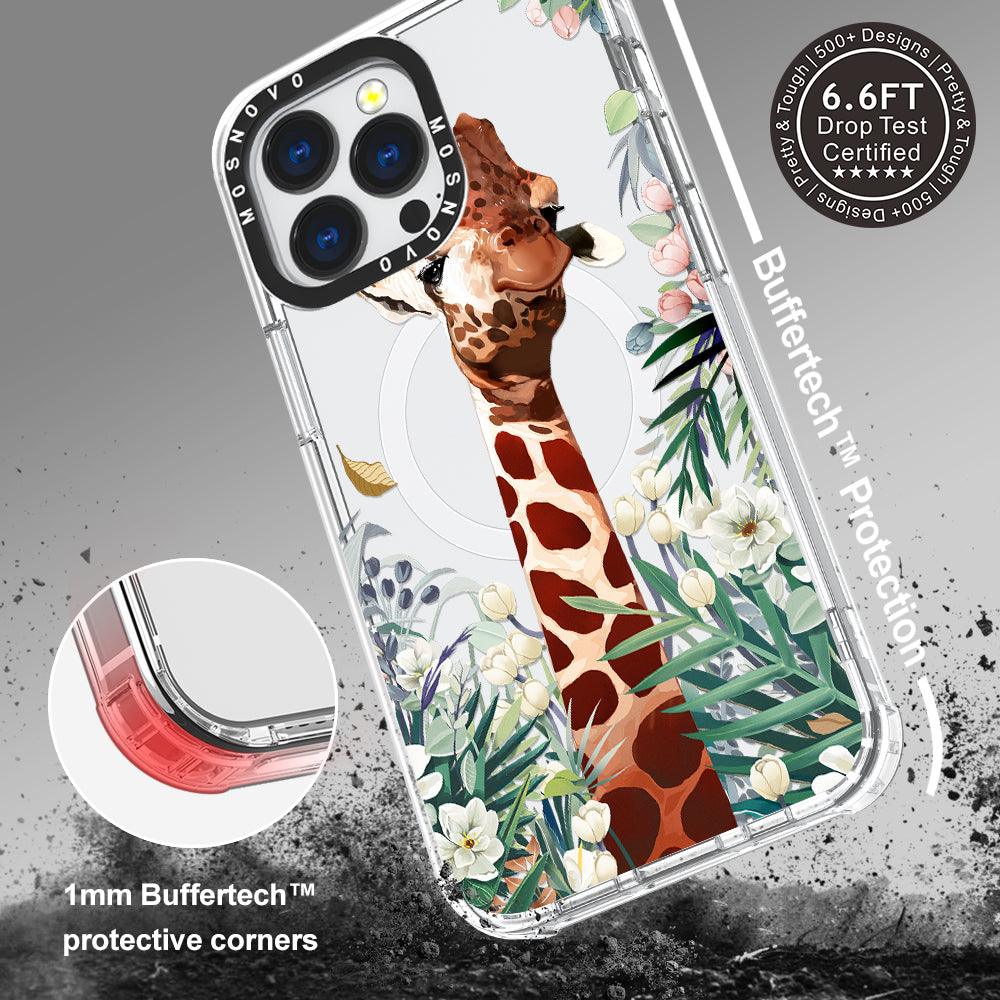 Giraffe In The Garden Phone Case - iPhone 13 Pro Case - MOSNOVO