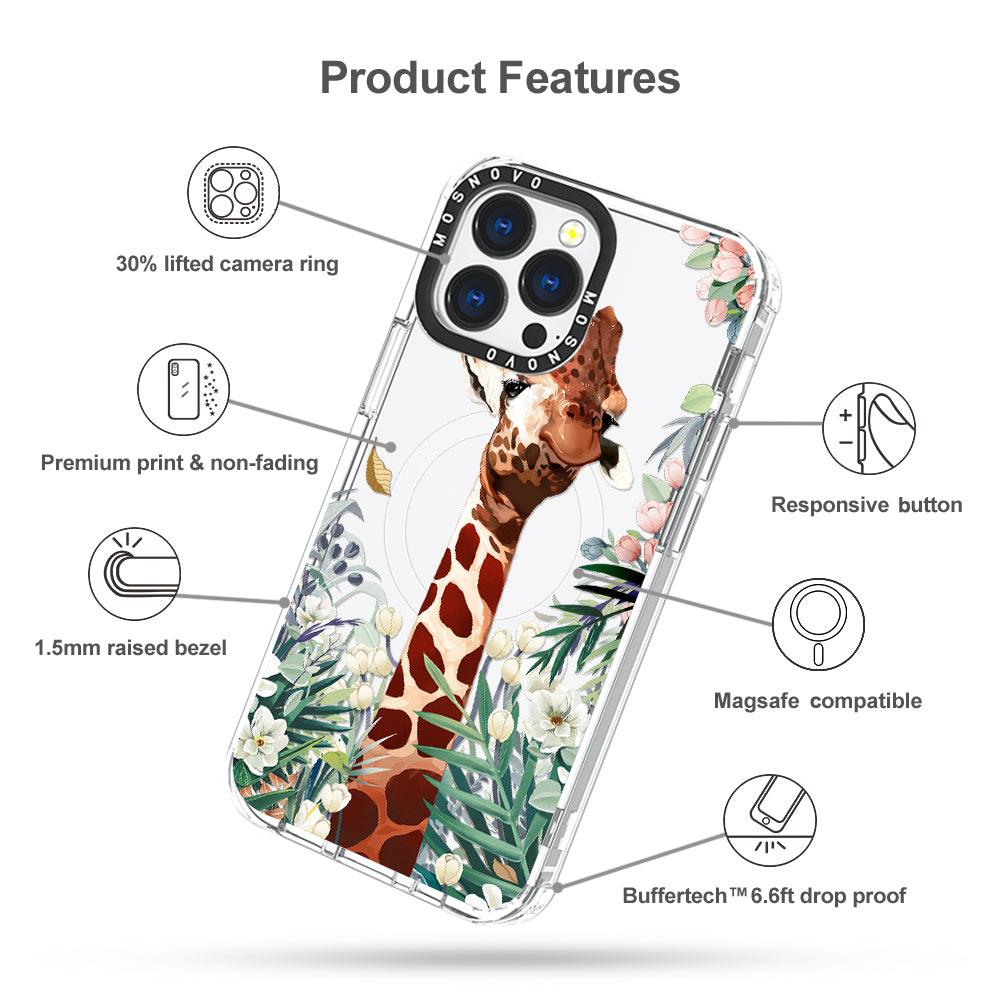 Giraffe In The Garden Phone Case - iPhone 13 Pro Case - MOSNOVO