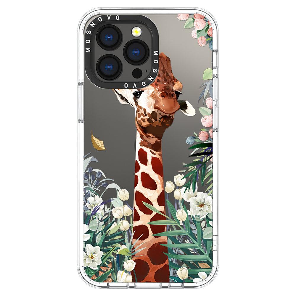 Giraffe In The Garden Phone Case - iPhone 13 Pro Case - MOSNOVO