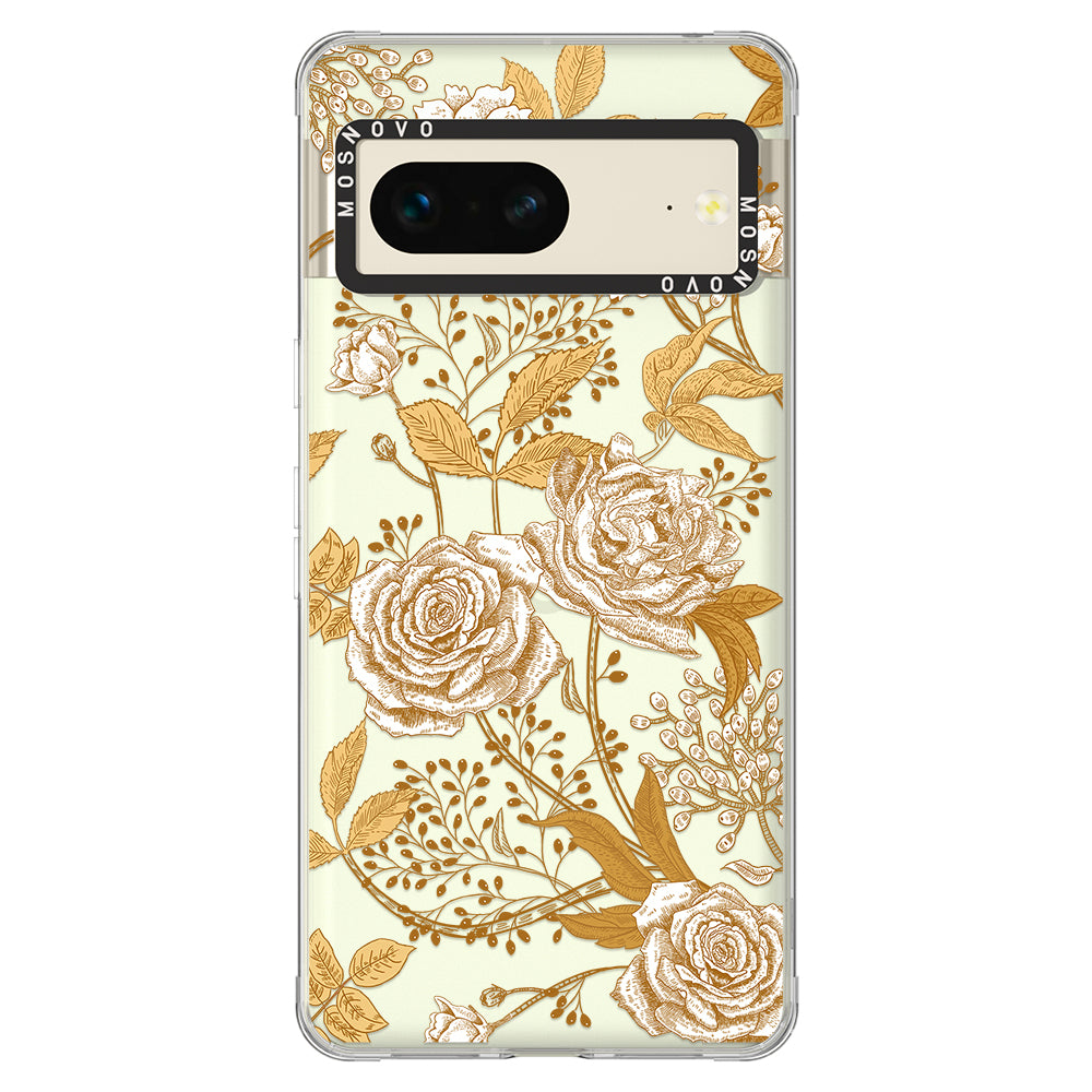 Golden Flowers Phone Case - Google Pixel 7 Case - MOSNOVO