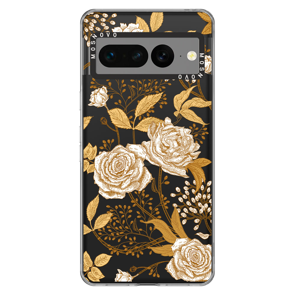 Golden Flowers Phone Case - Google Pixel 7 Pro Case - MOSNOVO