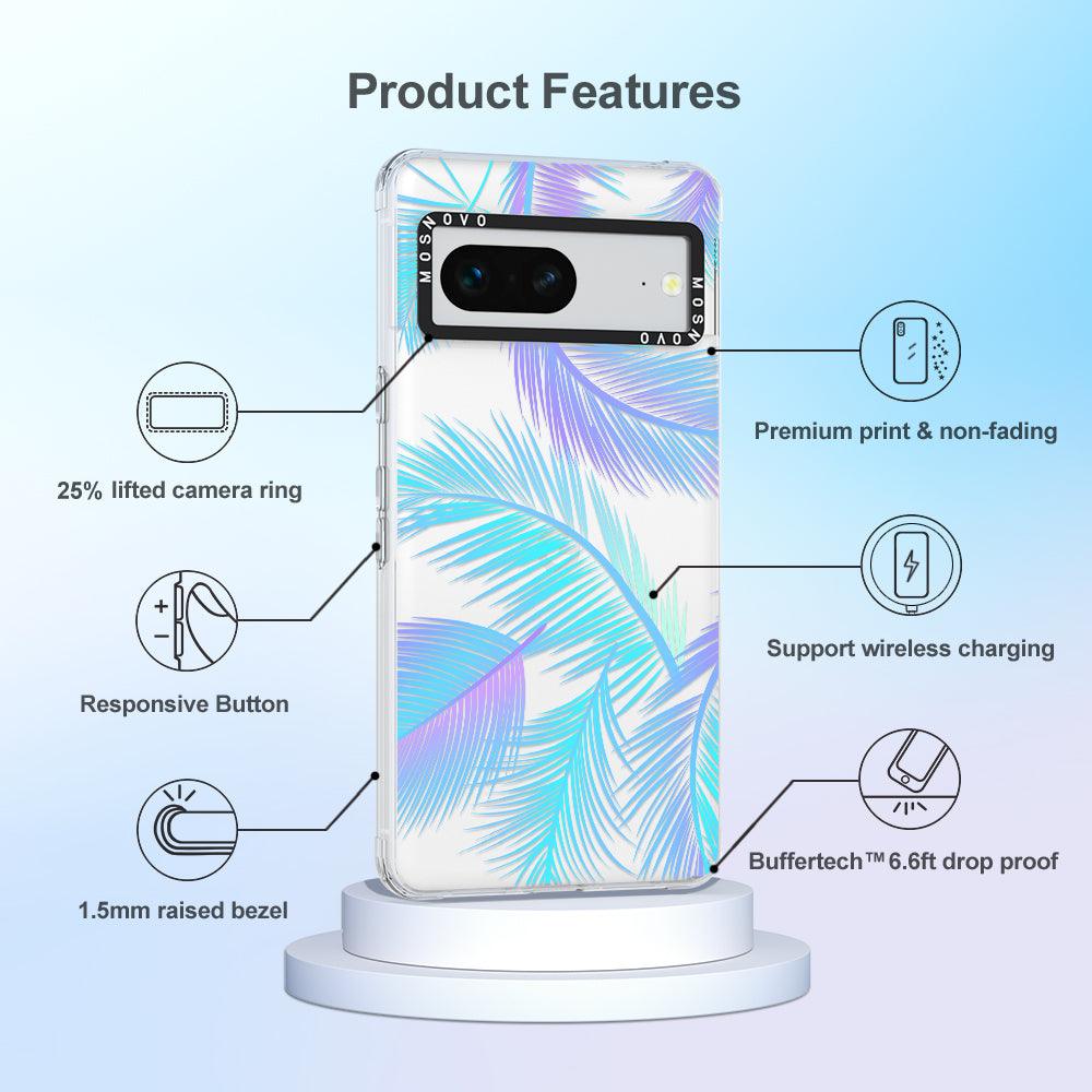 Gradient Tropical Palm Leaf Phone Case - Google Pixel 7 Case