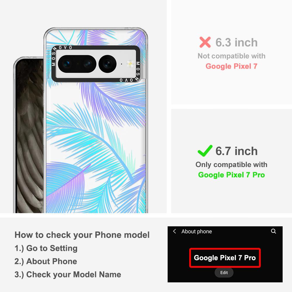 Gradient Tropical Palm Leaf Phone Case - Google Pixel 7 Pro Case - MOSNOVO