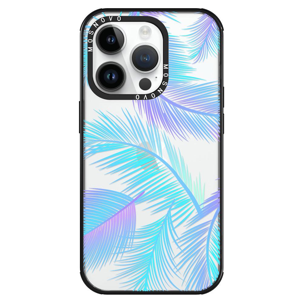 Gradient Tropical Palm Leaf Phone Case - iPhone 14 Pro Case - MOSNOVO