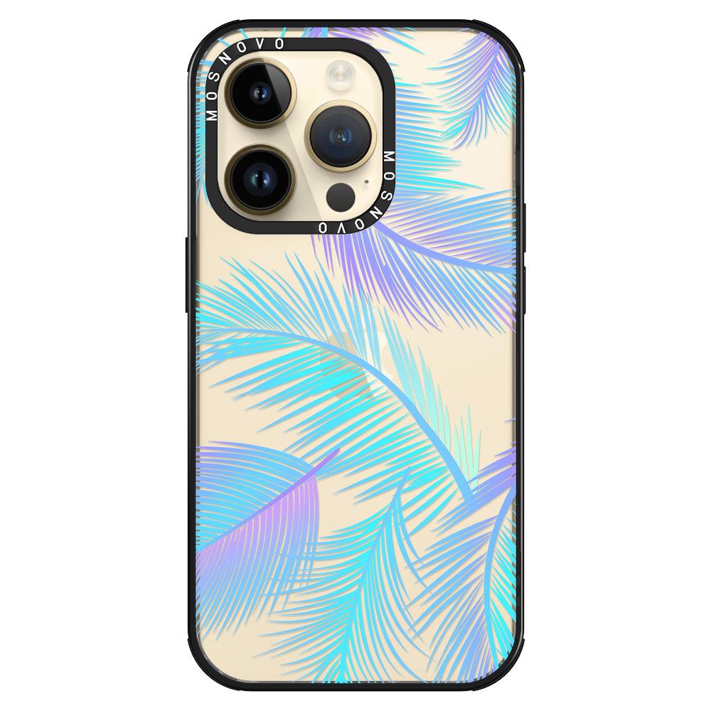 Gradient Tropical Palm Leaf Phone Case - iPhone 14 Pro Case - MOSNOVO