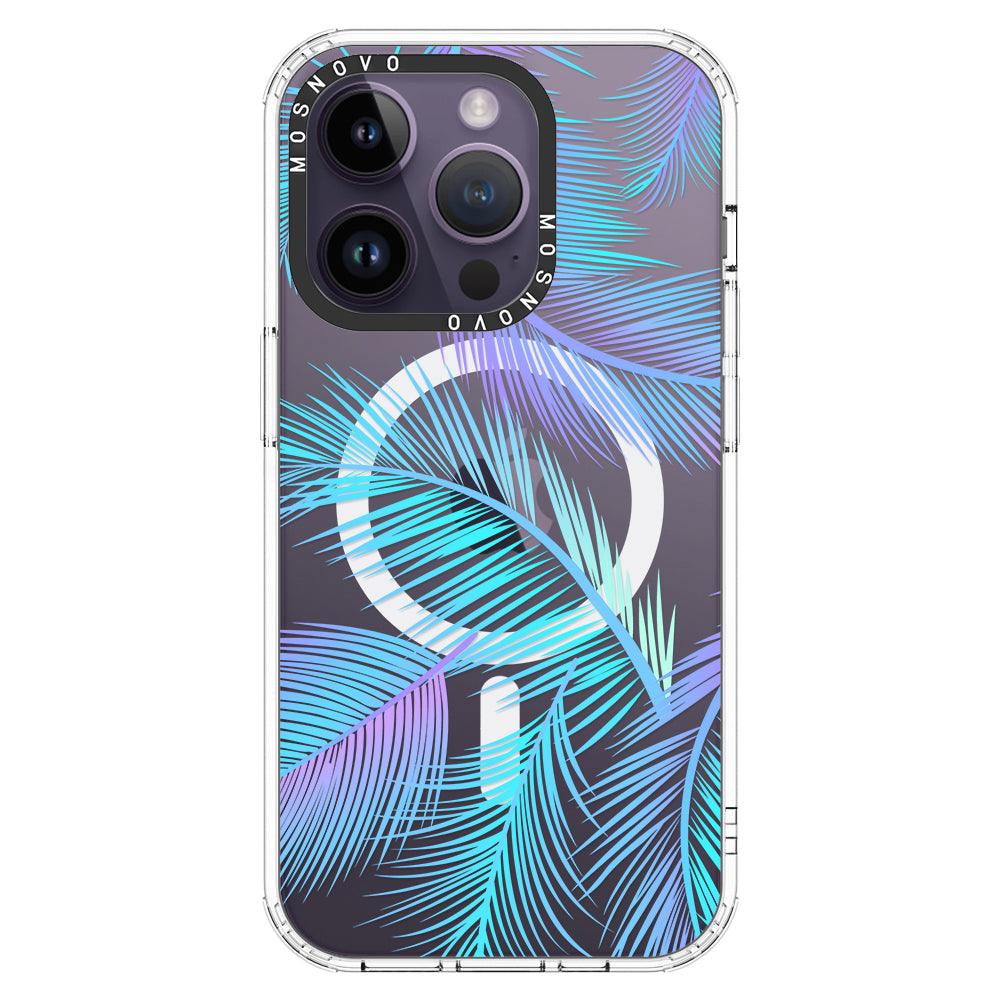 Gradient Tropical Palm Leaf Phone Case - iPhone 14 Pro Case - MOSNOVO