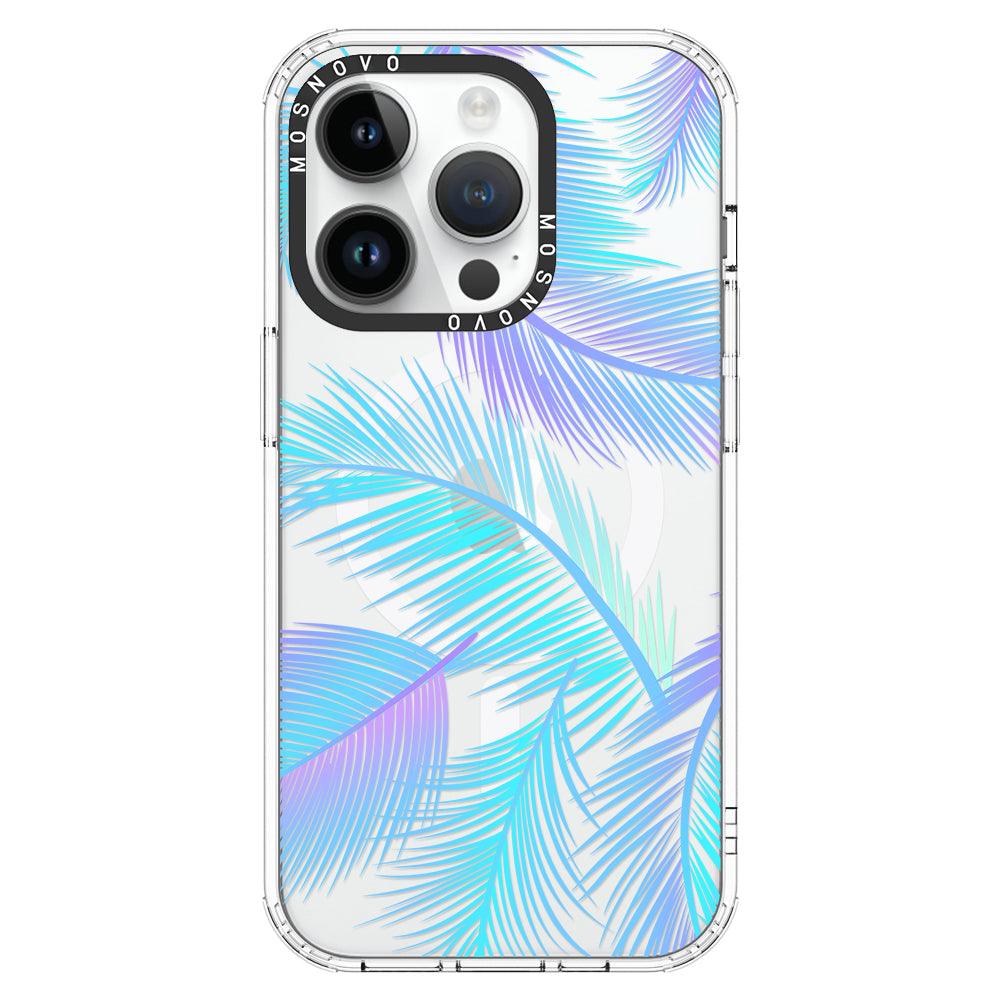 Gradient Tropical Palm Leaf Phone Case - iPhone 14 Pro Case - MOSNOVO