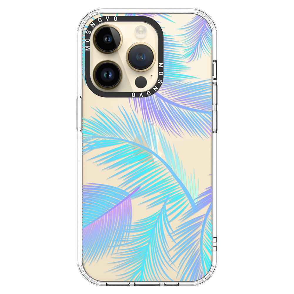 Gradient Tropical Palm Leaf Phone Case - iPhone 14 Pro Case - MOSNOVO