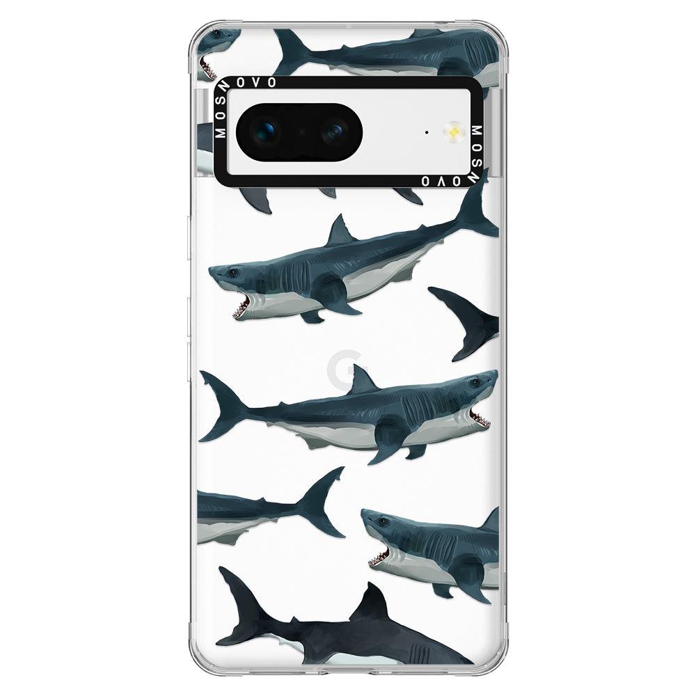 Great White Shark Phone Case - Google Pixel 7 Case - MOSNOVO