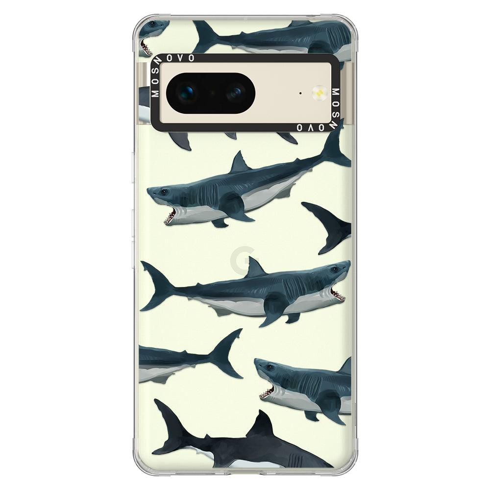 Great White Shark Phone Case - Google Pixel 7 Case - MOSNOVO