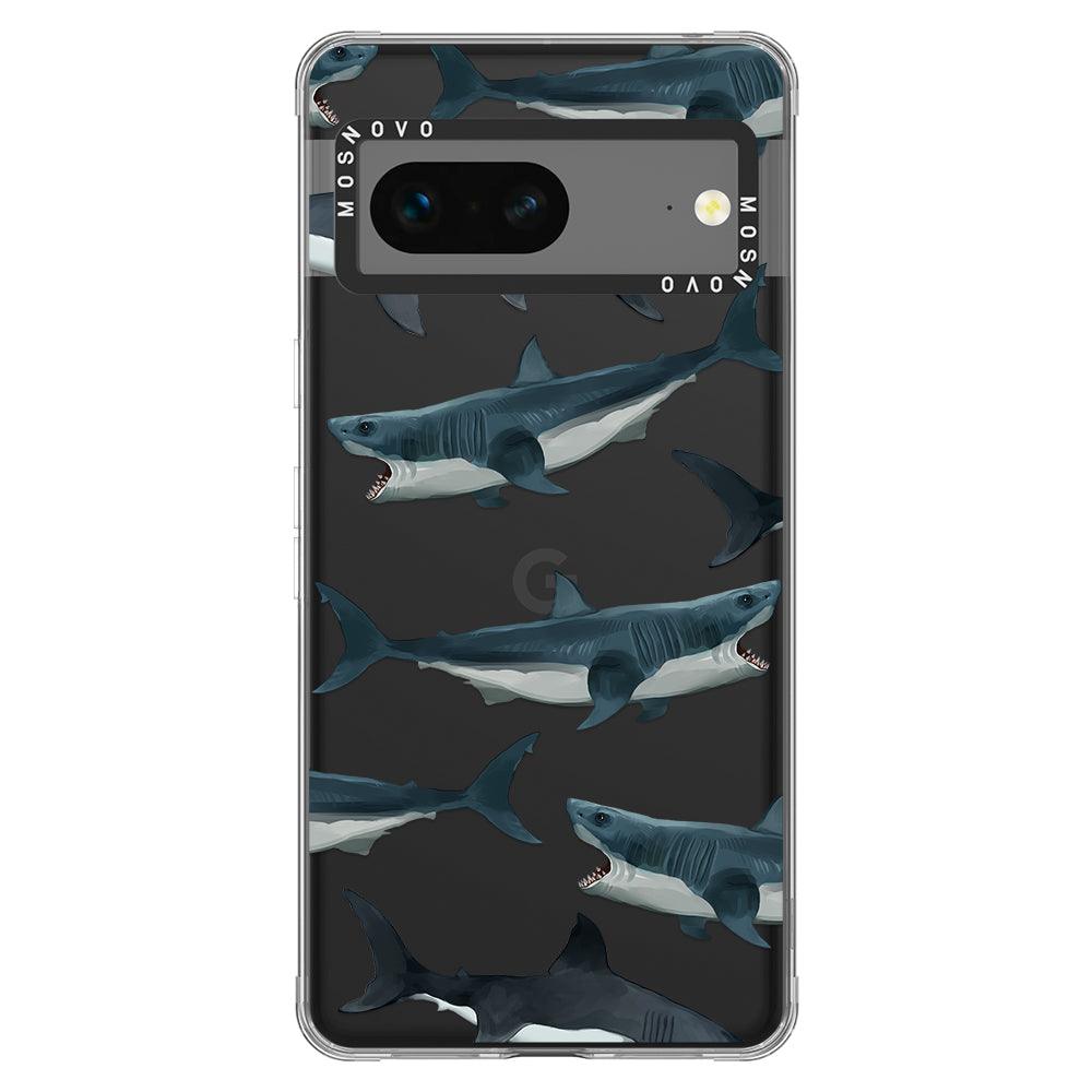 Great White Shark Phone Case - Google Pixel 7 Case - MOSNOVO