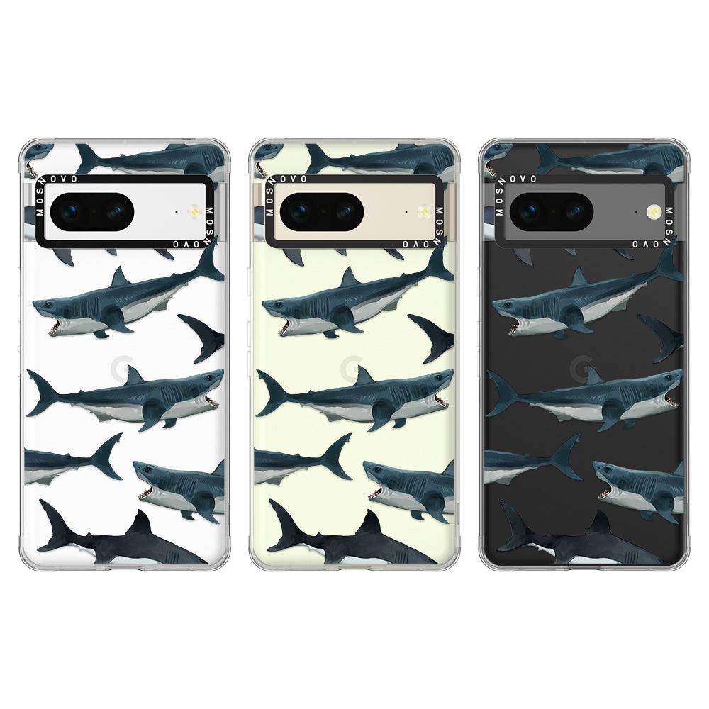 Great White Shark Phone Case - Google Pixel 7 Case - MOSNOVO