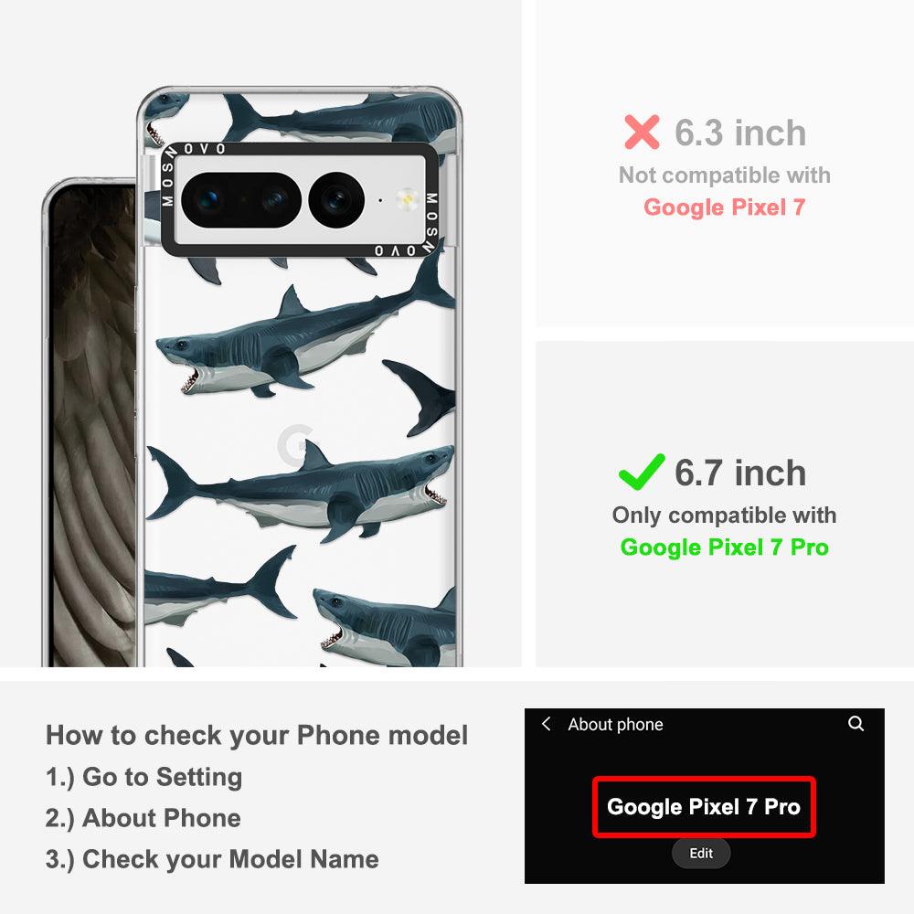 Great White Shark Phone Case - Google Pixel 7 Pro Case - MOSNOVO