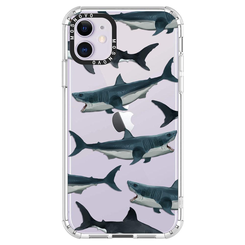 White Shark Phone Case - iPhone 11 Case - MOSNOVO