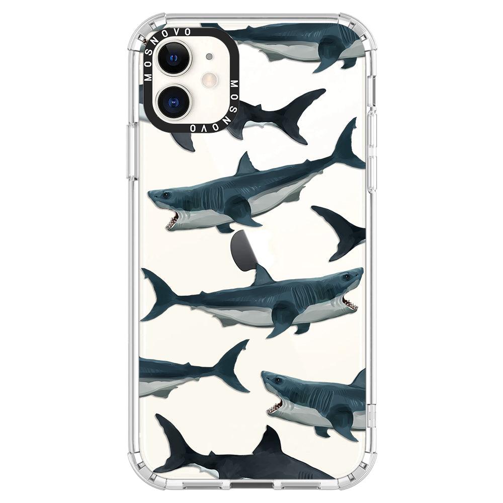 White Shark Phone Case - iPhone 11 Case - MOSNOVO