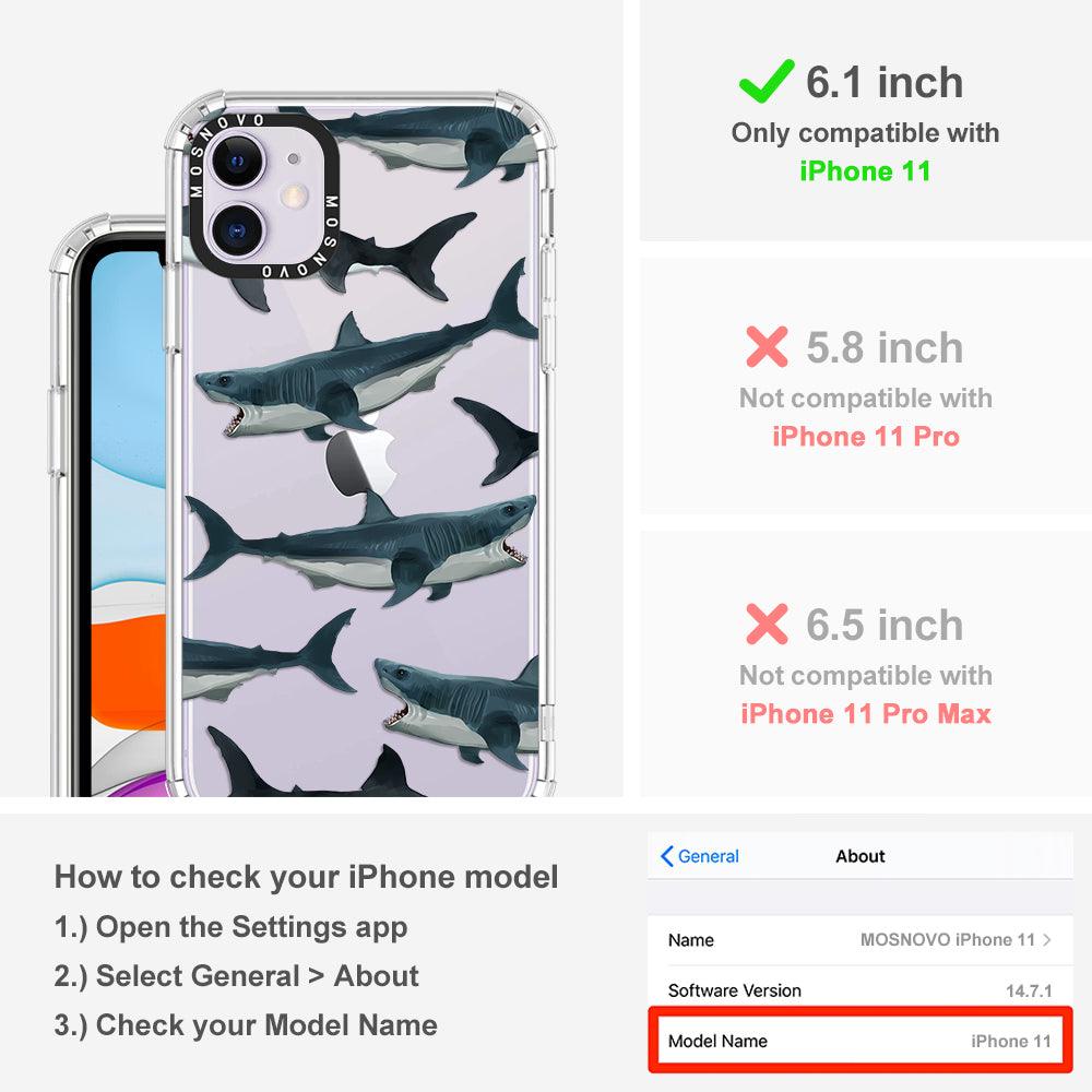 White Shark Phone Case - iPhone 11 Case - MOSNOVO