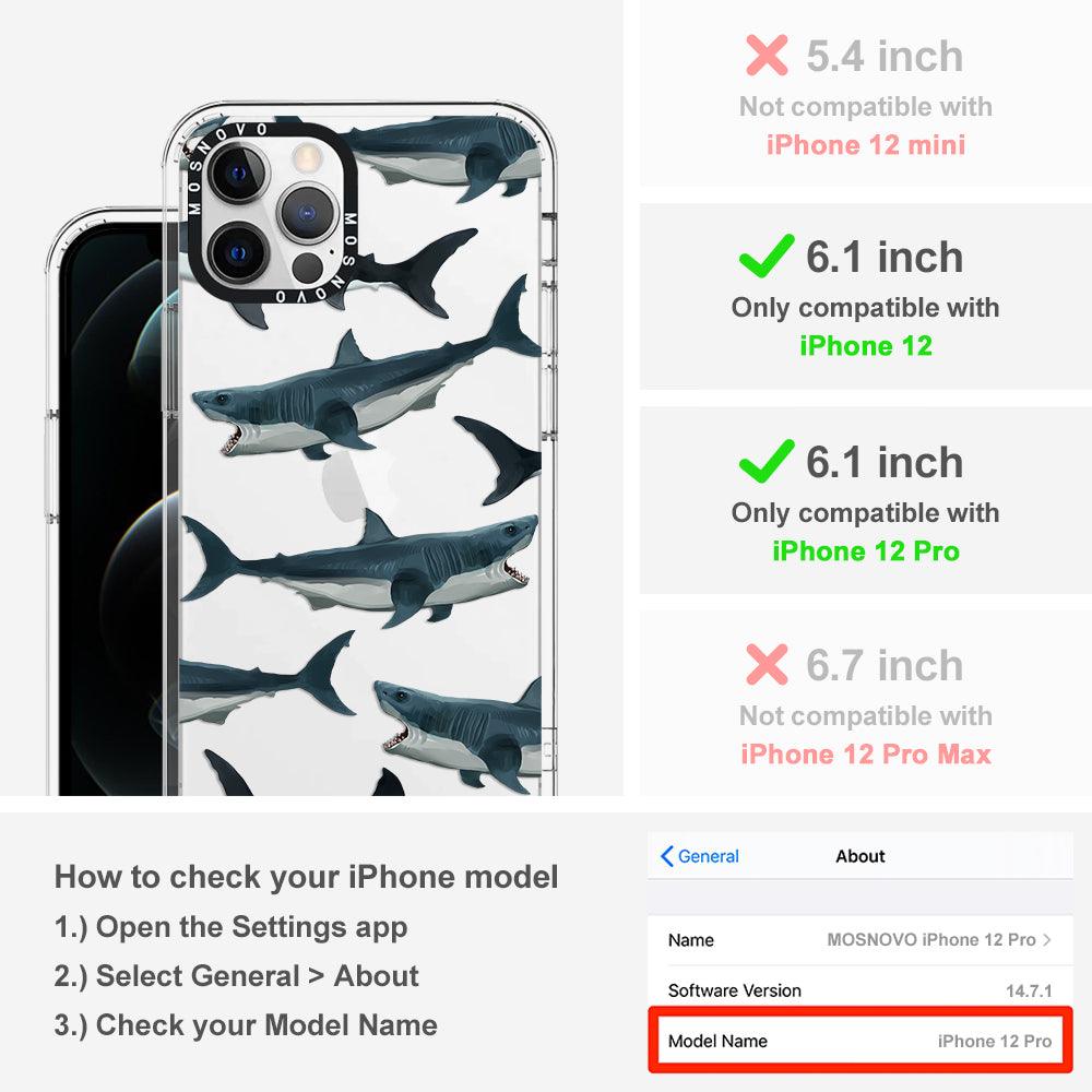 White Shark Phone Case - iPhone 12 Pro Case - MOSNOVO