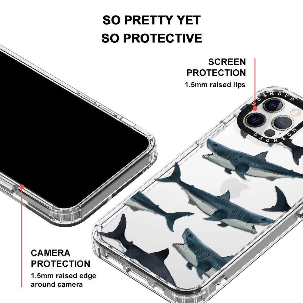 White Shark Phone Case - iPhone 12 Pro Case - MOSNOVO