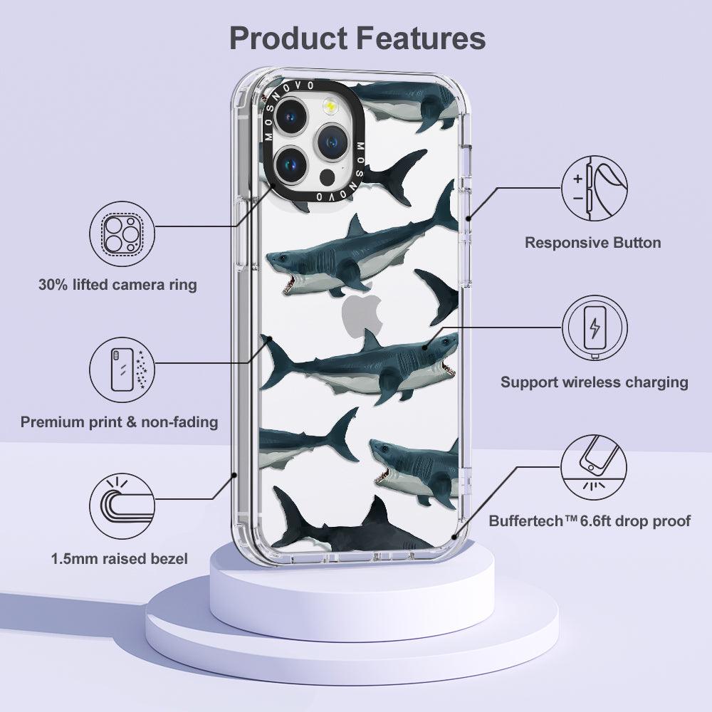 White Shark Phone Case - iPhone 12 Pro Case - MOSNOVO