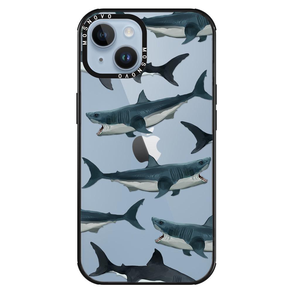 White Shark Phone Case - iPhone 14 Plus Case - MOSNOVO