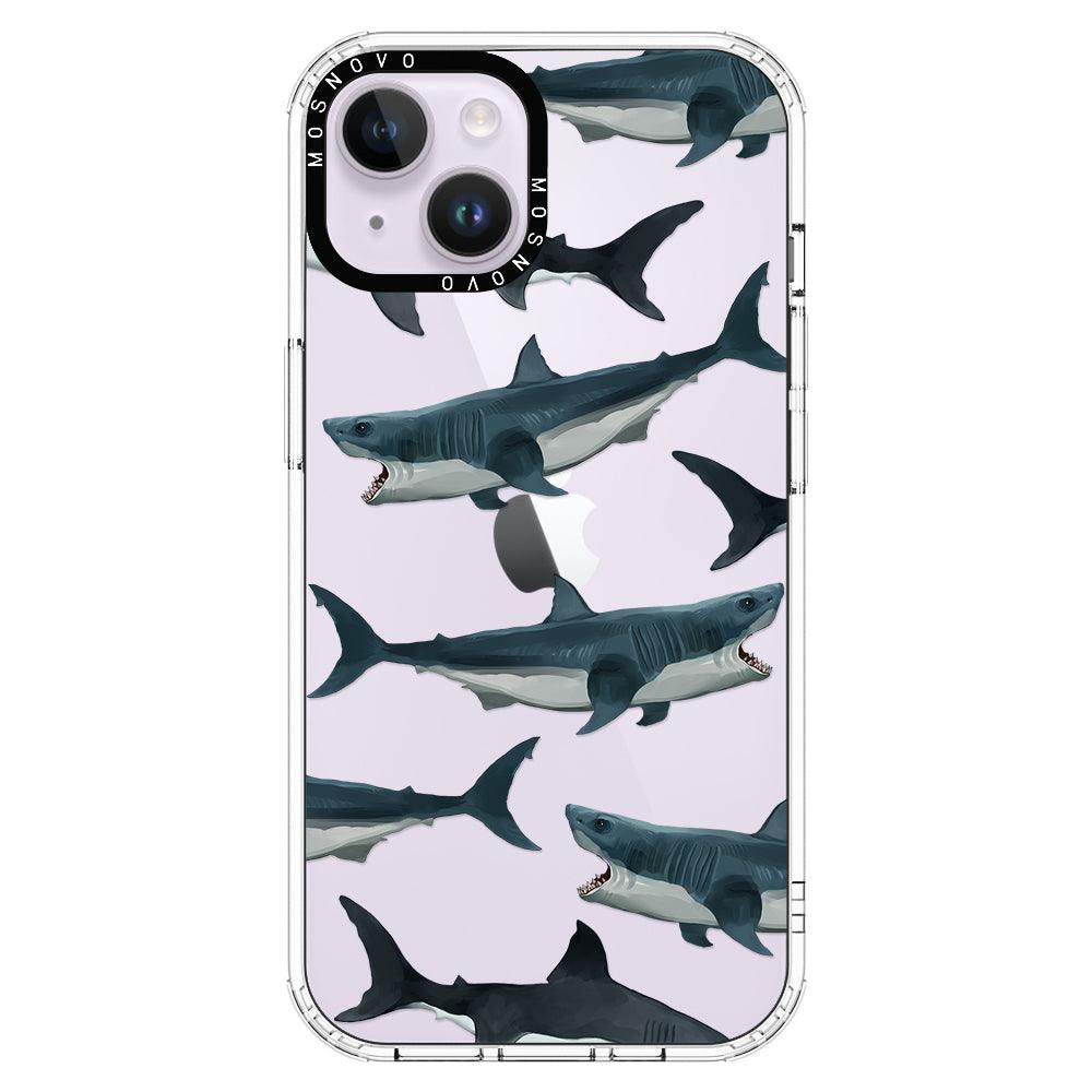 White Shark Phone Case - iPhone 14 Plus Case - MOSNOVO