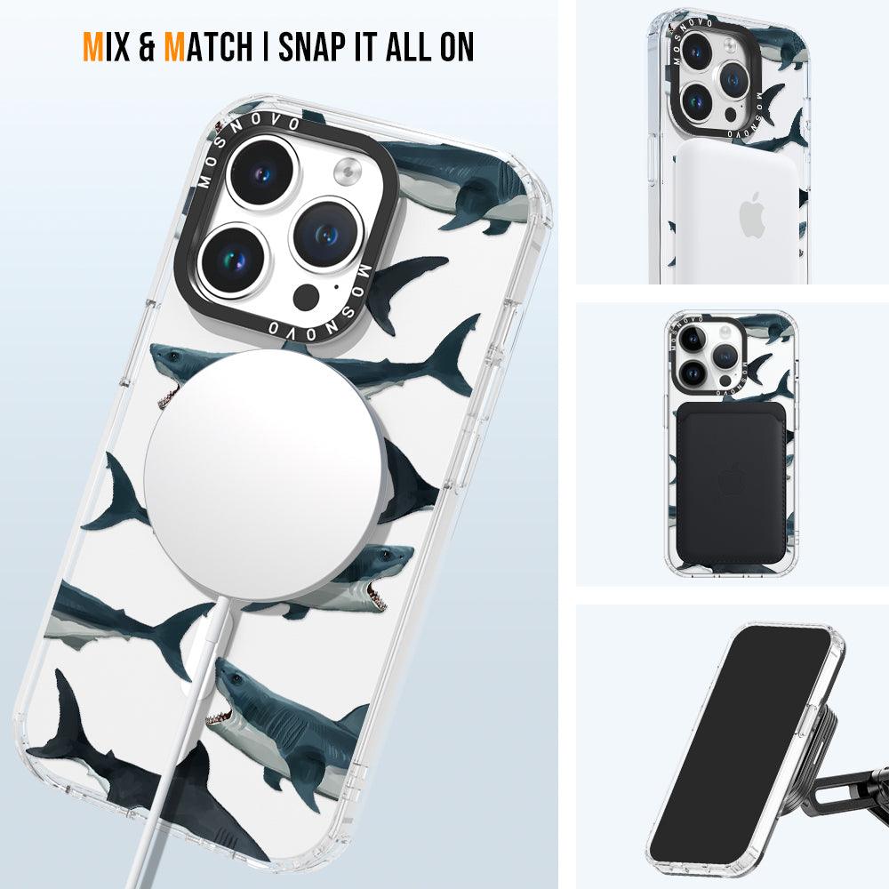 White Shark Phone Case - iPhone 14 Pro Case - MOSNOVO
