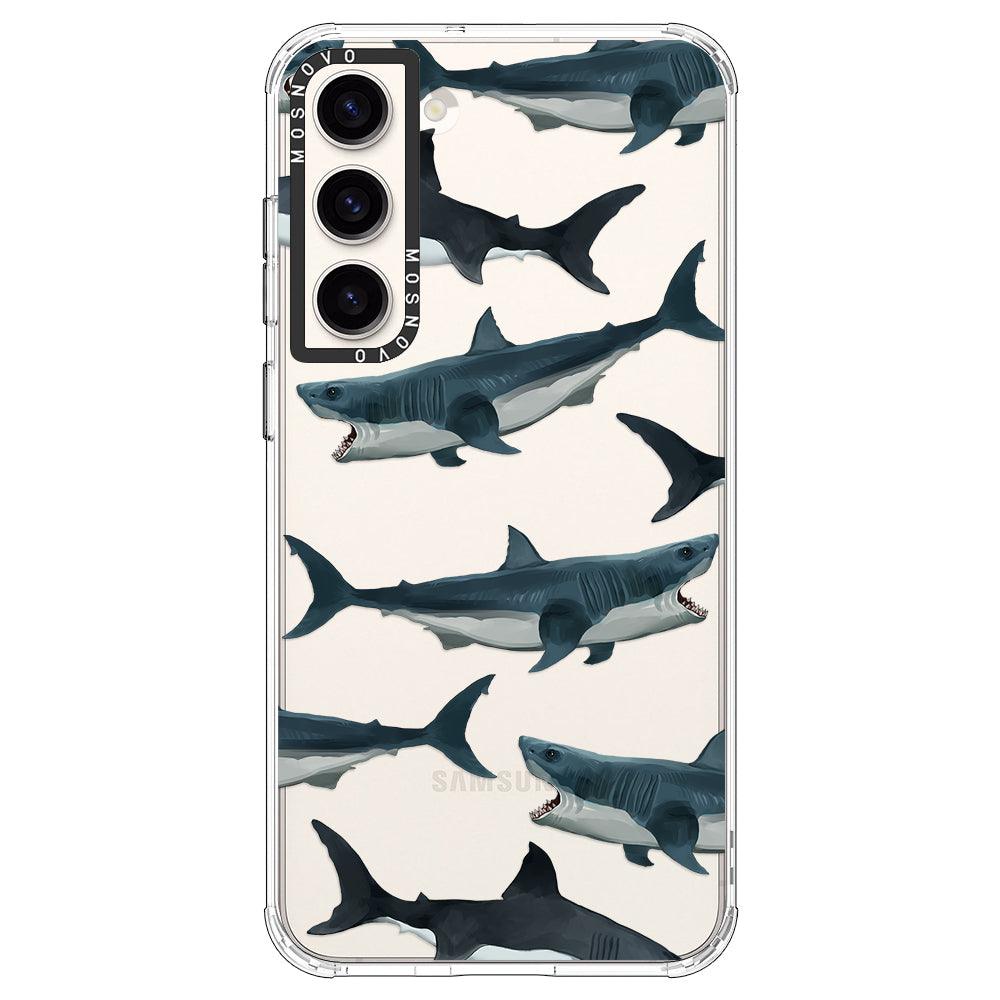 Great White Shark Phone Case - Samsung Galaxy S23 Case - MOSNOVO