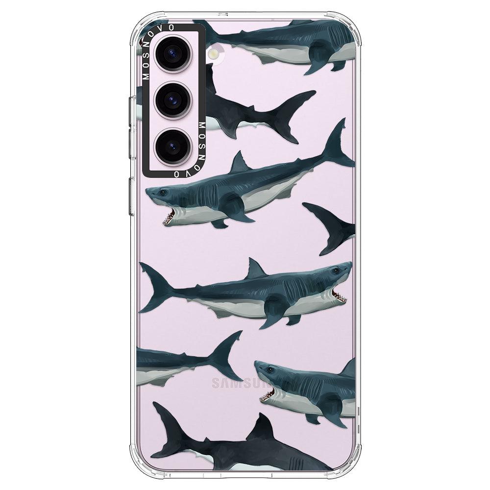 Great White Shark Phone Case - Samsung Galaxy S23 Case - MOSNOVO