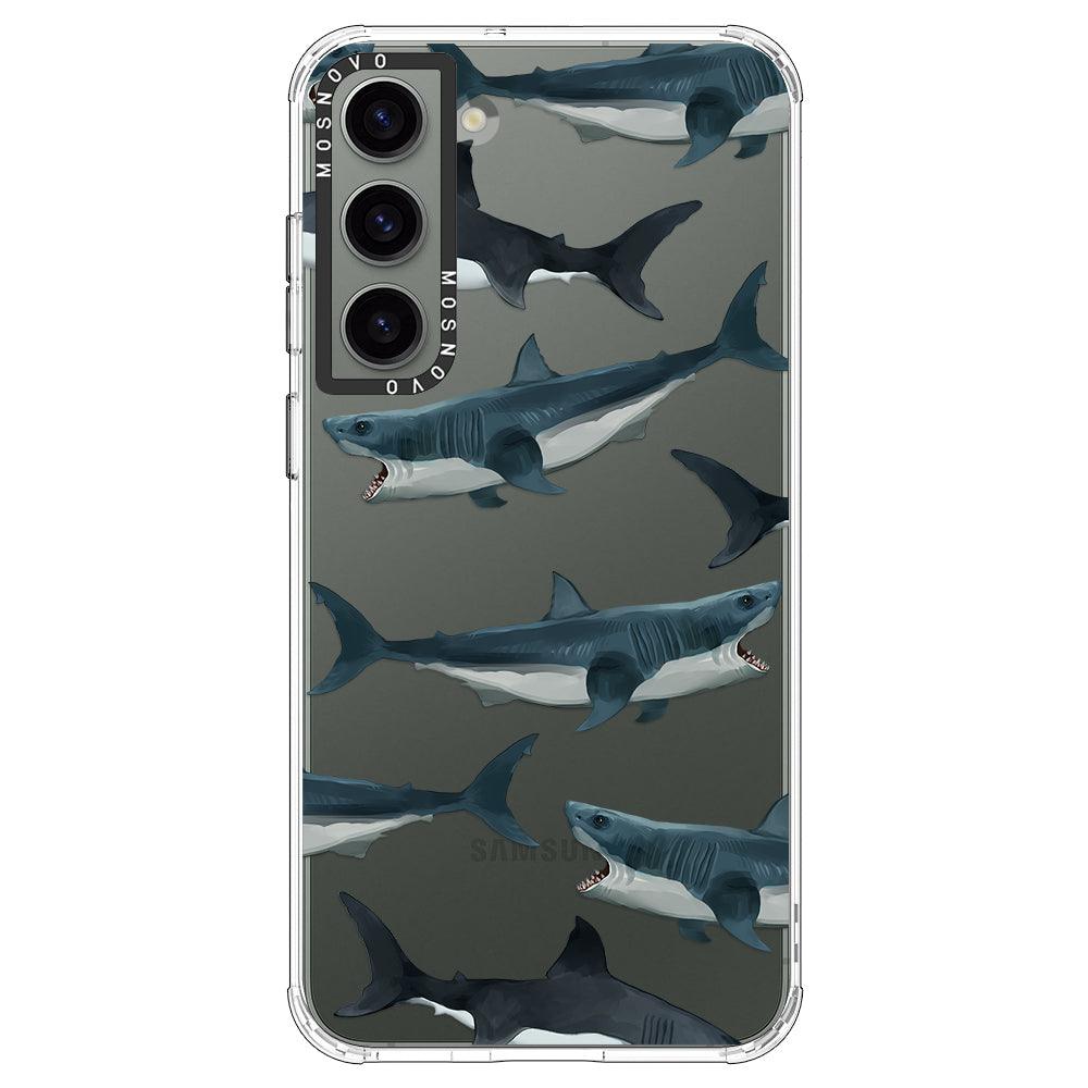 Great White Shark Phone Case - Samsung Galaxy S23 Case - MOSNOVO