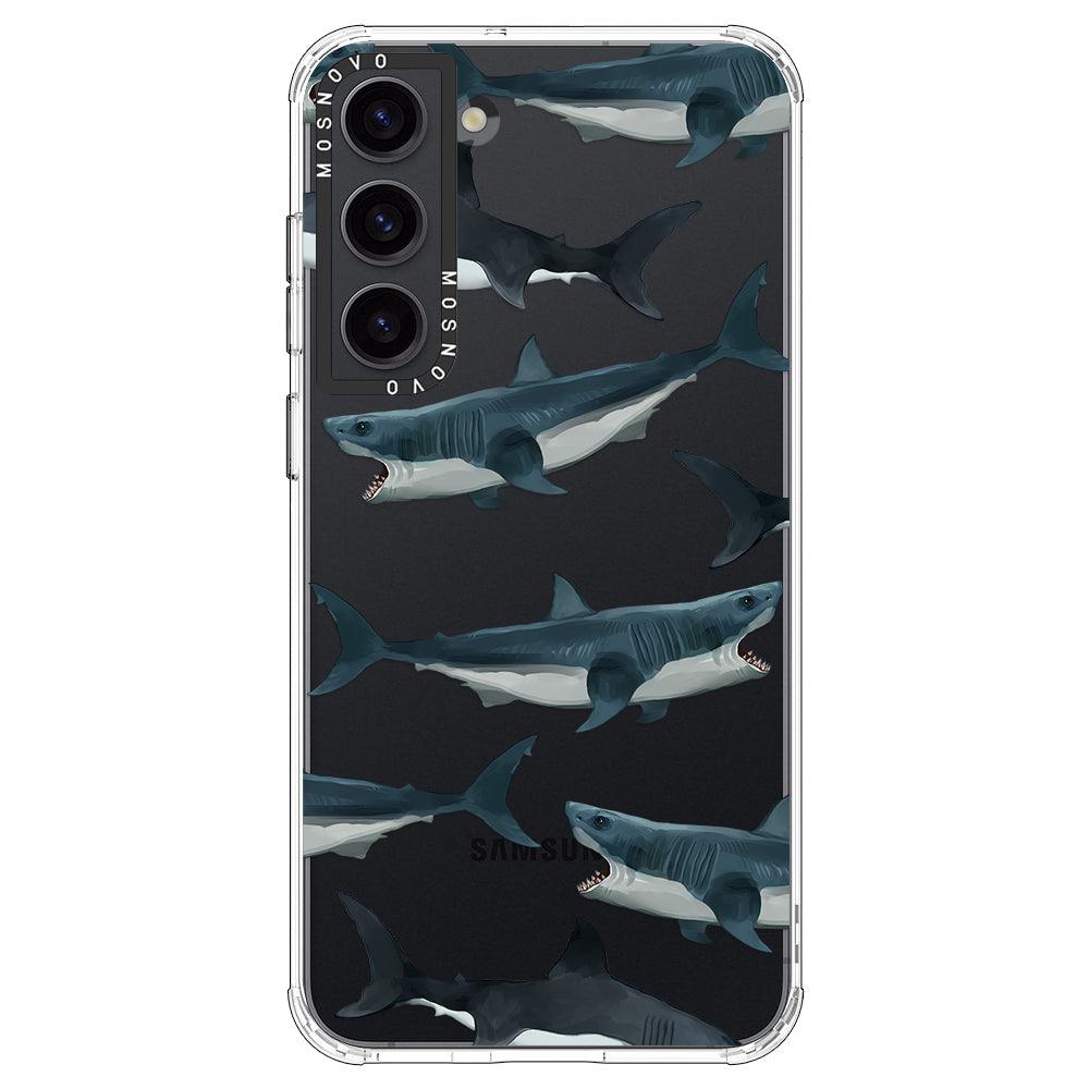 Great White Shark Phone Case - Samsung Galaxy S23 Case - MOSNOVO