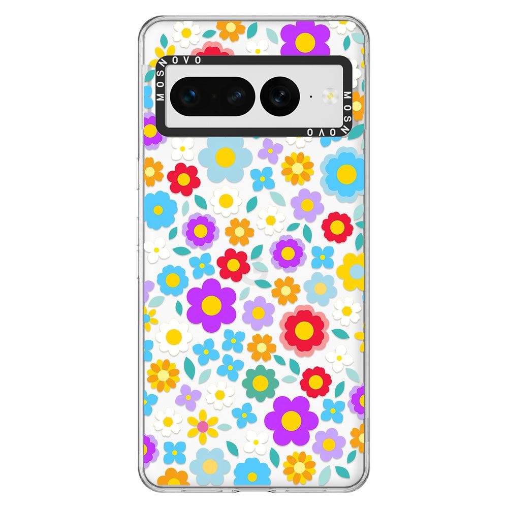 Groovy Floral Phone Case - Google Pixel 7 Pro Case - MOSNOVO